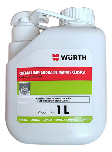 Crema Limpiamanos Mecanico Wurth Cítrica