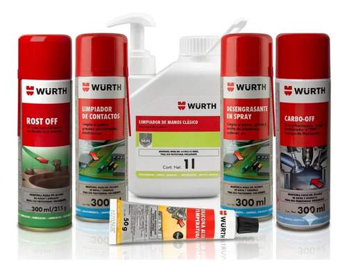 Combo Wurth Taller Mecanico Limpieza