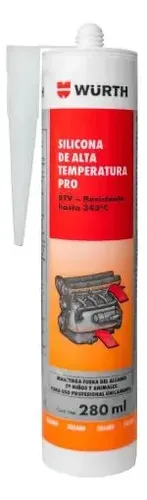 Silicona Alta Temperatura Pro Gris 280ml Wurth