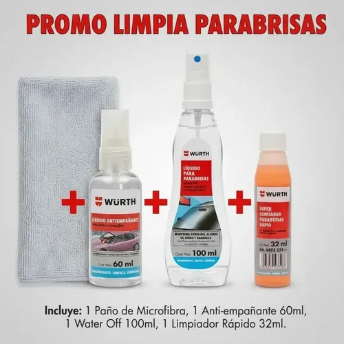 Kit Vision Clara Wurth: Parabrisa y Limpia Vidrio