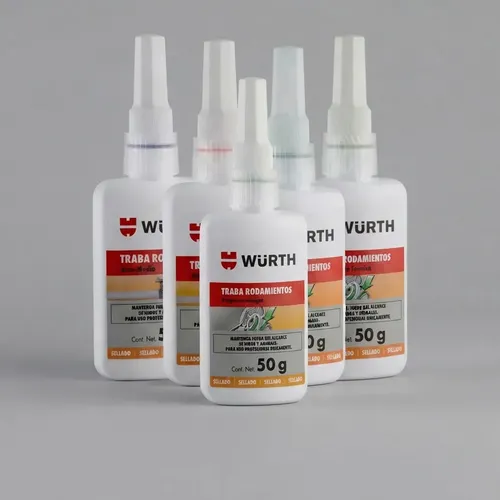Combo Traba Roscas y Rodamientos Wurth 50g Kit X5 Verde Musgo