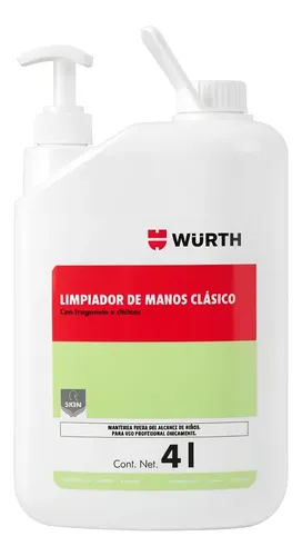 Crema Limpia Manos 4lt Wurth Limón