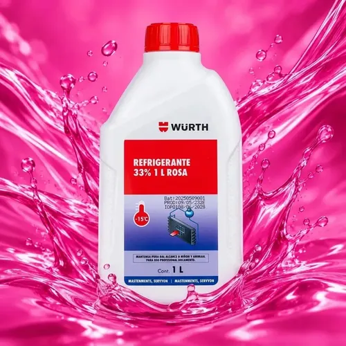 Refrigerante Wurth 33% 1l Rosa Listo para Usar