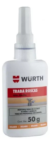 Traba Roscas Torque Medio Wurth 50g Adhesivo Anaeróbico Azul