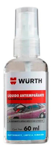 Wurth Liquido Antiempañante para Vidrios y Espejos 60 Ml