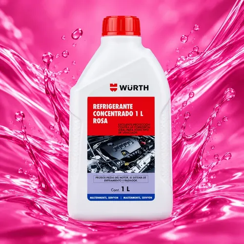Refrigerante Rosado Concentrado 1 Litro Marca Wurth Rosado