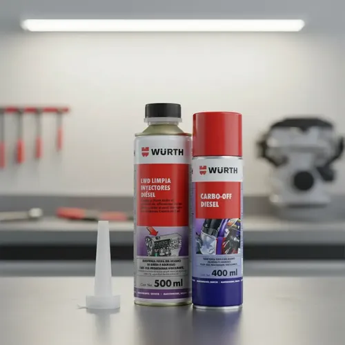 Kit Diesel Wurth: Limpia Inyectores Diésel 500ml + Carbo Off Descarbonizante Cuerpo de Mariposa y Admision Diesel 400ml