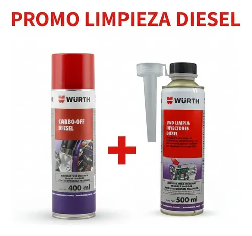 Kit Wurt: Limpia Inyectores Diesel + Descarbonizante Diesel