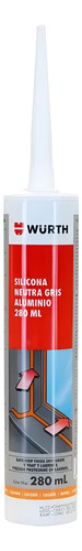 Silicona Neutra Gris Aluminio Wurth 280 Ml