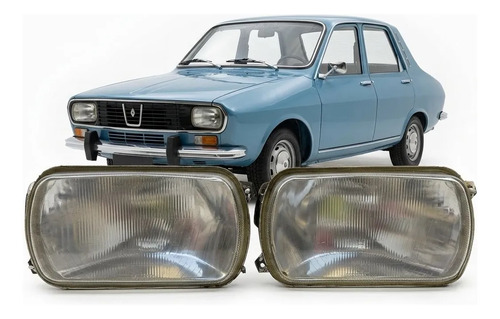 Optica Renault 12 R12 Vidrio Rectangular 1971 a 1994 Kitx2 Ambos Lados