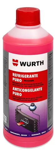 Refrigerante Anticongelante Puro Wurth 1l Rosado Concentrado Rosado