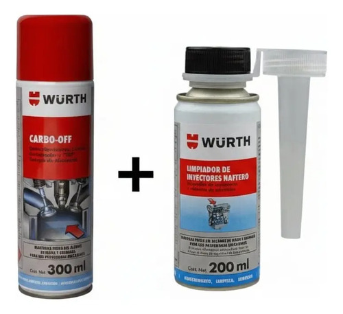 Wurth Limpia Inyectores Nafta 200ml + Carbo Off Descarboniza